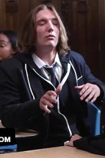 Goth Girl Wednesday Adams and Her Ebony Friend Get Fucked by a Classmate